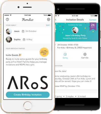 Aros birthday app
