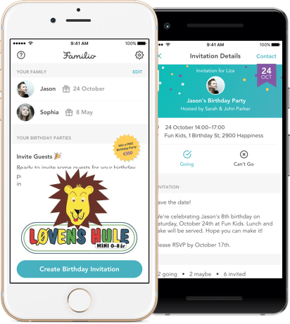 Løvens Hule birthday app