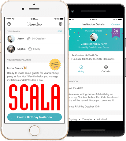Scala Holstebro birthday app